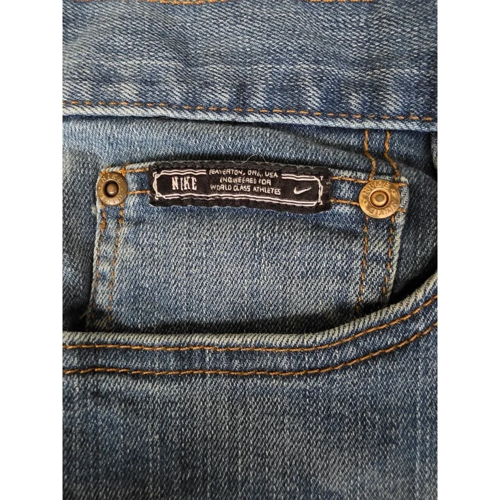 NIKE Jeans Men's Size 34 Blue Denim Mid Rise Slim Straight Stretch (Act 35x30)